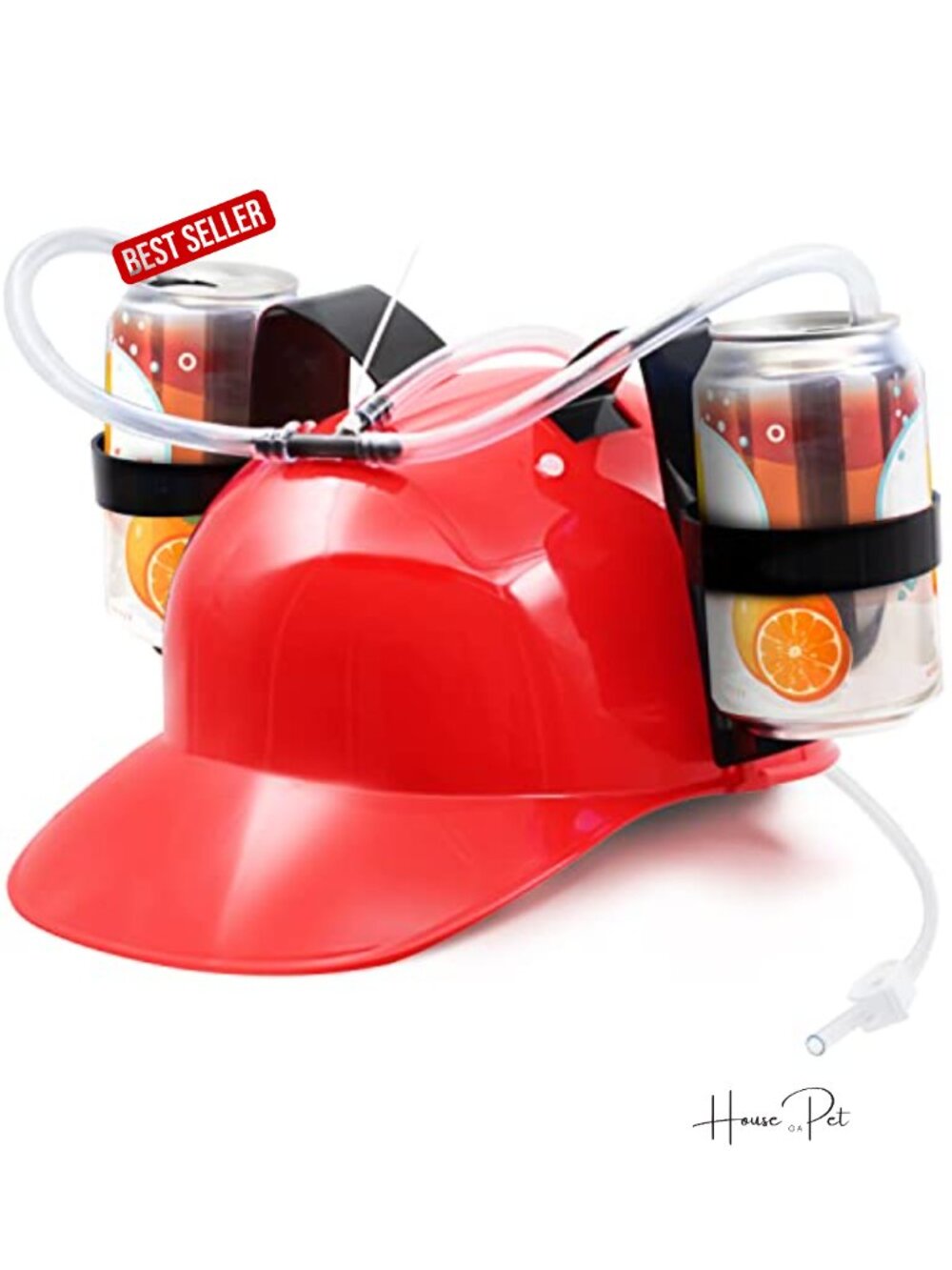 Drinking Helmet with Straws for Party Beer Soda Hands-Free